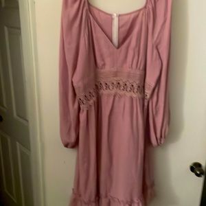 Dusty rose mini dress